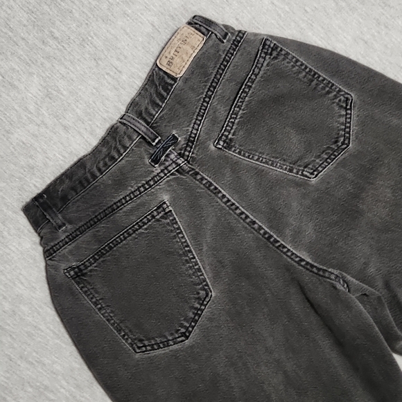 Vintage Brittania Gray Black Denim High Rise Baggy Tapered Leg "Mom" Jeans - Picture 3 of 17